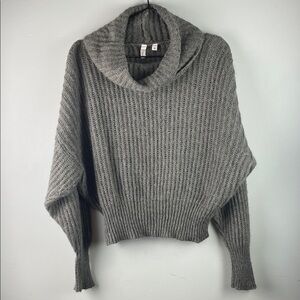 Elan Cropped Mohair/Wool Blend Sweater Size M